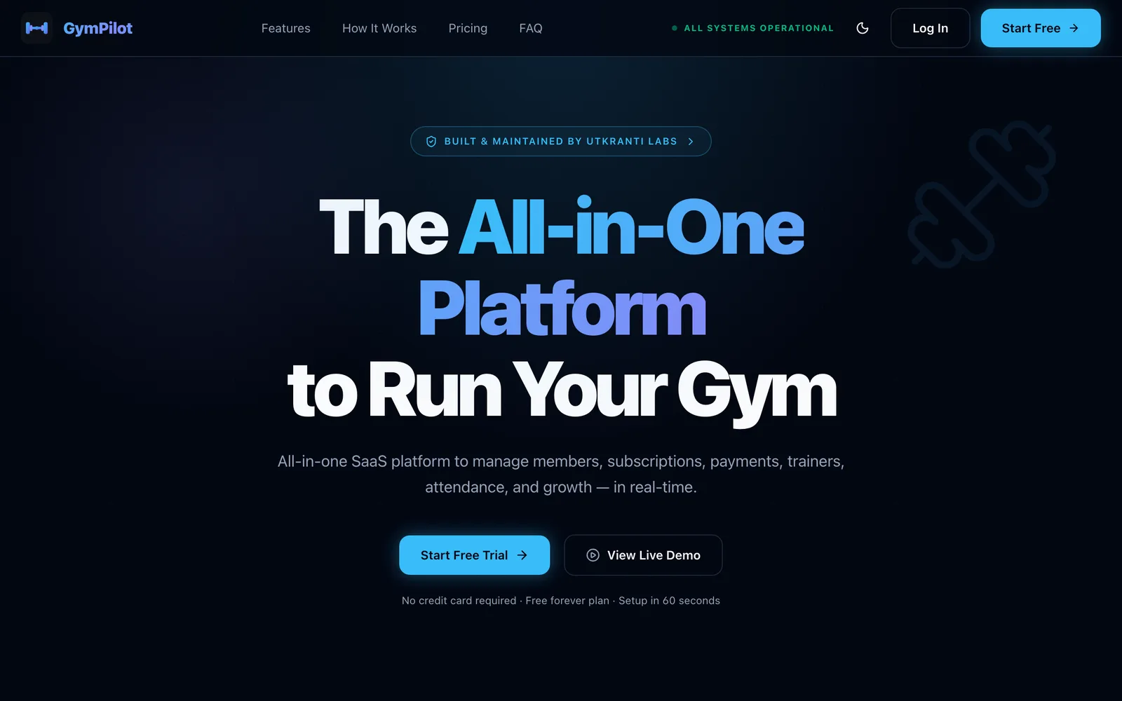 GymPilot website: the all-in-one platform to run your gym